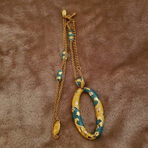 Lovely Turquoise and God Necklace